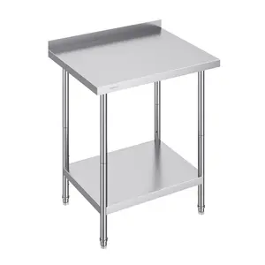 24 X 30 X 36 Inch Stainless Steel Work Table For Commercial Kitchen, Heavy Duty Food Prep Table With Adjustable Height, Ideal For Restaurant, Hotel, Bakery, Catering And Home Use, Durable Metal Work Surface For Everyday Prep
