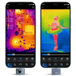 P2 Pro Thermal Camera for Android, 512×384 IR Resolution, 15X Zoom, Magnetic Macro Lens, -4℉ to 1112℉ Temp Range, iOS Lightning Compatible, Plug & Play