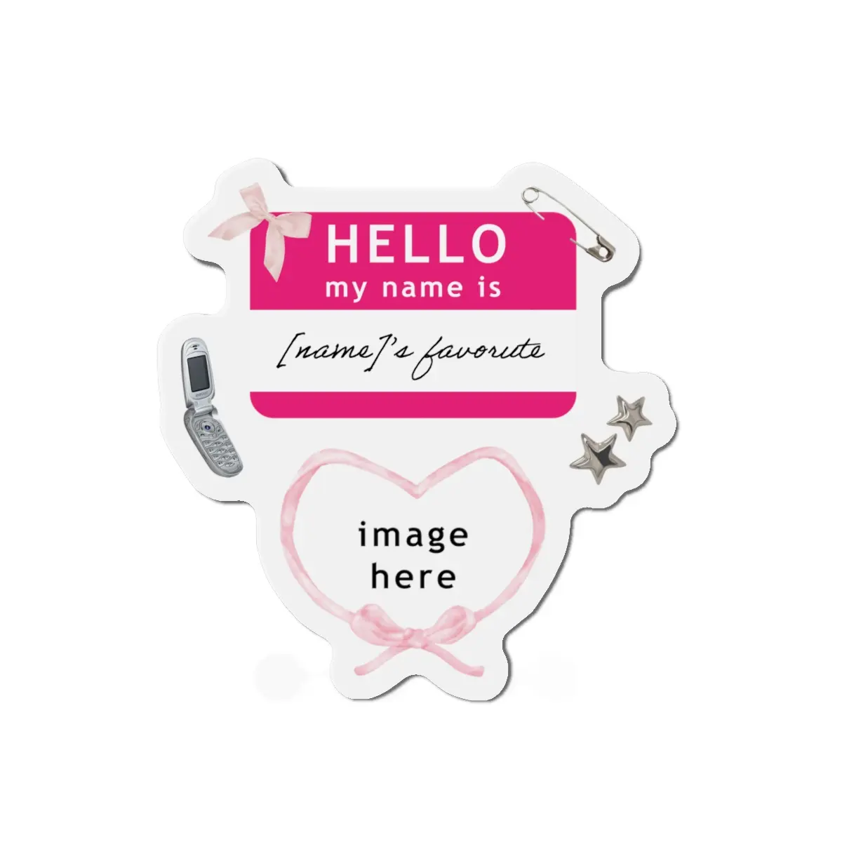 CUSTOM KPOP MY FAVORITE NAME TAG MAGNET