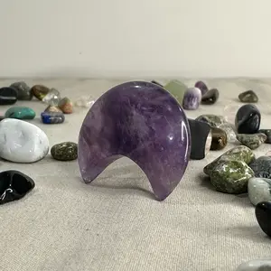 Amethyst Crystal Moon Shape Vent Clip