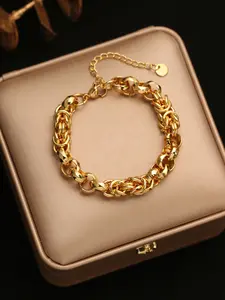 1Pcs Stainless Steel Gold Silver Color Classic Bangle Bracelet For Women Trendy Statement Waterproof Jewelry Holiday Gift