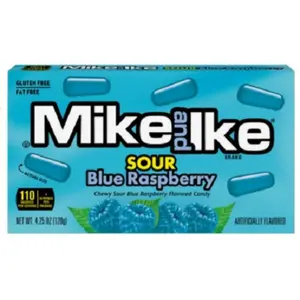 2x Mike & Ike Theater Box Sour Blue Raspberry 4.25oz Sour Blue Raspberry