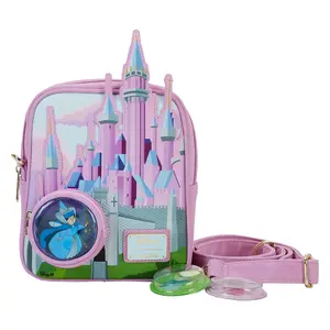 Sleeping Beauty Castle Three Good Fairies Stained Glass Crossbody Bag