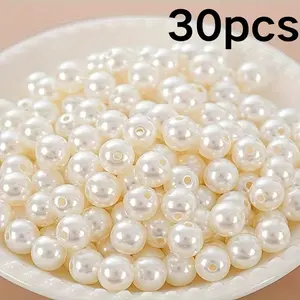 8mm Abs Material Round Beads, Cute Elegant Beads, Multi-Use Bracelet, Necklace, Ring, Phone Chain, Small Gift Vase Filler