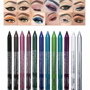12 Vibrant Colored Eyeliner Pencils Set, Waterproof Smudge-Proof Long-Lasting Eye Liners for Daily Party Festival Makeup