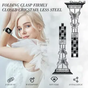 Diamond Starry Metal Watch Band for Apple Watch – Sparkling Bracelet Strap (38–49mm)