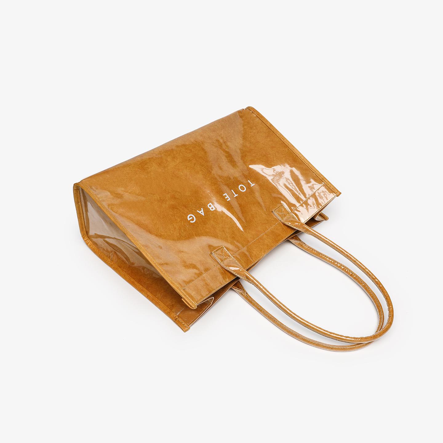 Leopard Print Jelly Tote Bag, Large Capacity Waterproof PVC Handbag – Solid Color Casual Shopping Bag for Everyday Use