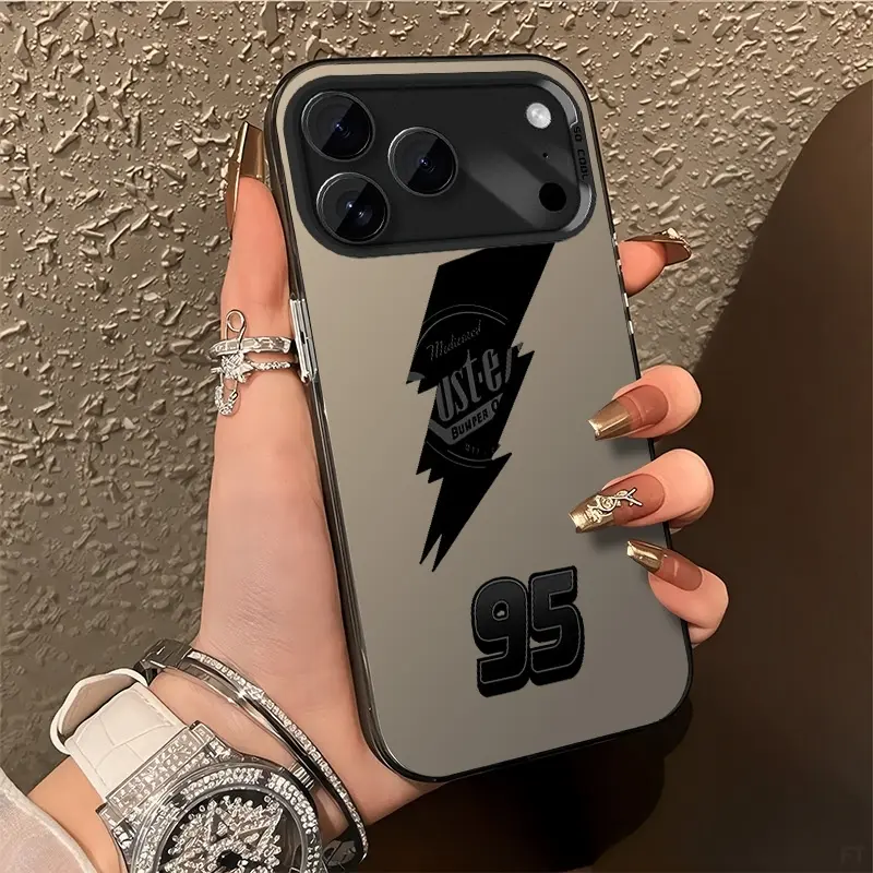 95 McQueen Phone Case, IMD Material Black, Suitable for iPhone 17 16 Pro Max Air, 11, 12, 13 Pro Max, 14 Pro Max, and 15, Design Black Friday LB Protectors