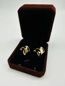Minimalist Wide C-Shape Hoops - Architectural Elegance