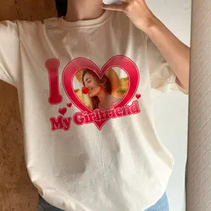 I Love My Girlfriend Shirt Custom Picture, Custom Bootleg Rap Tee, Custom Valentine Shirt, Custom Girlfriend Shirt, US25 Menswear Top