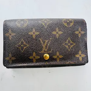 Pre-owned Louis Vuitton FINAL SALE Small Leather Goods Monogram Porte Monnaie Tresor Wallet CA0064