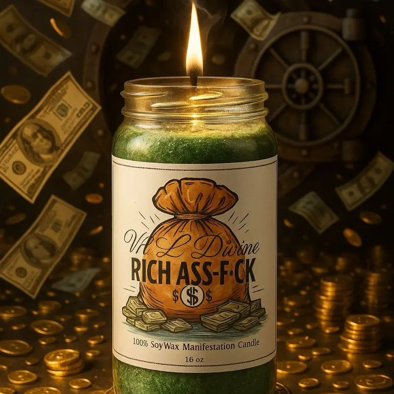 Money candle, attract money , money magnet