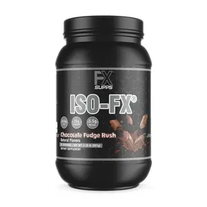 FX SUPPS ISO-FX Whey Protein Isolate Powder 2 LBS - 90% WPI90, 25g Protein, Low Lactose, High-Quality Dietary Supplement for Lean Muscle Building - Fitness
