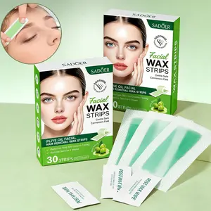 Women's Facial Hair Removal Depilatory Wax Strips, Olive Oil Formula, Gentle & Effective Skin Care Solution, Suitable for Sensitive Areas, Gentle Yet Effective