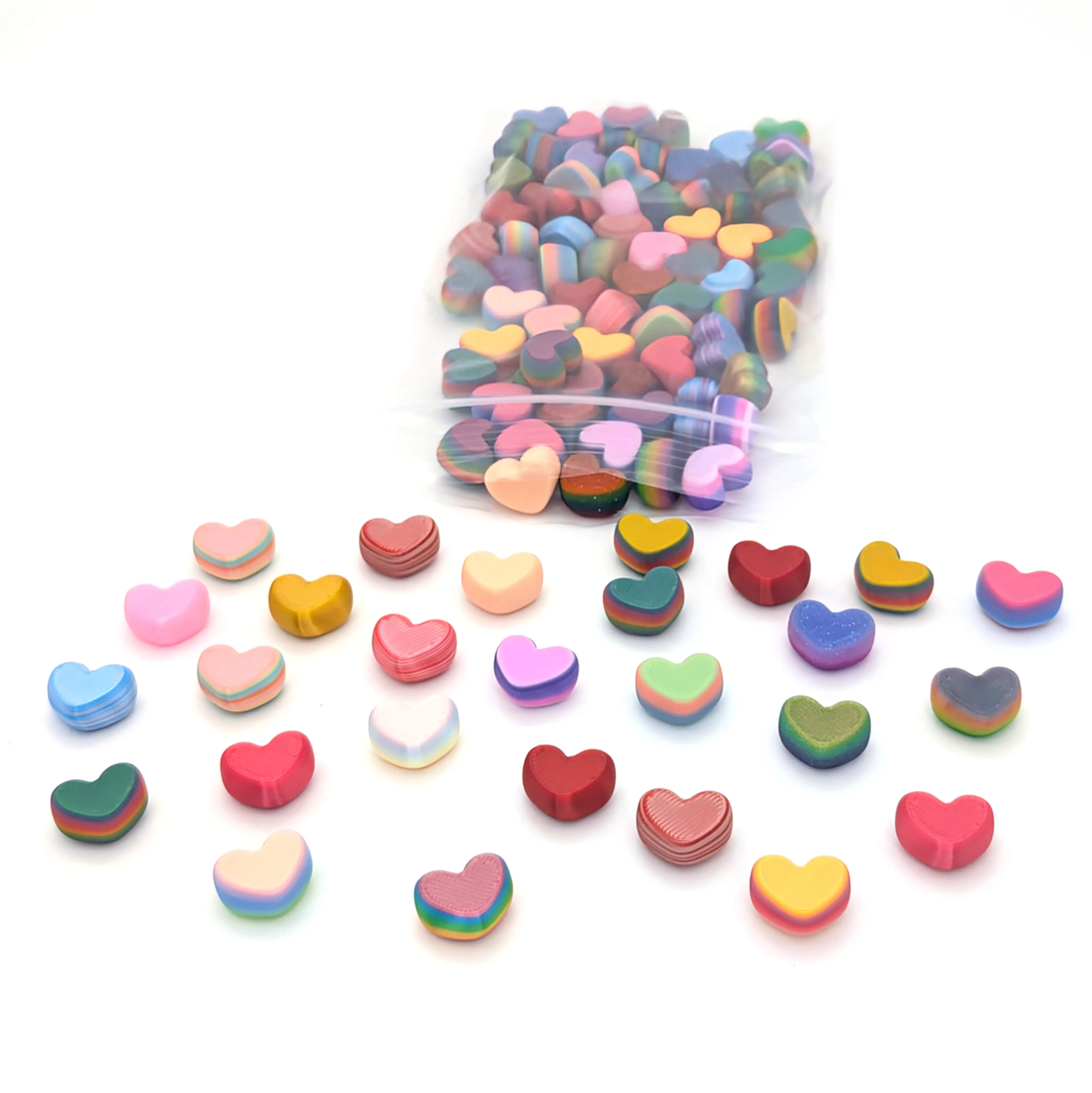 Mini 3D Heart Figurines – Adorable Love-Themed Decorations & Gifts Ornaments Pastel