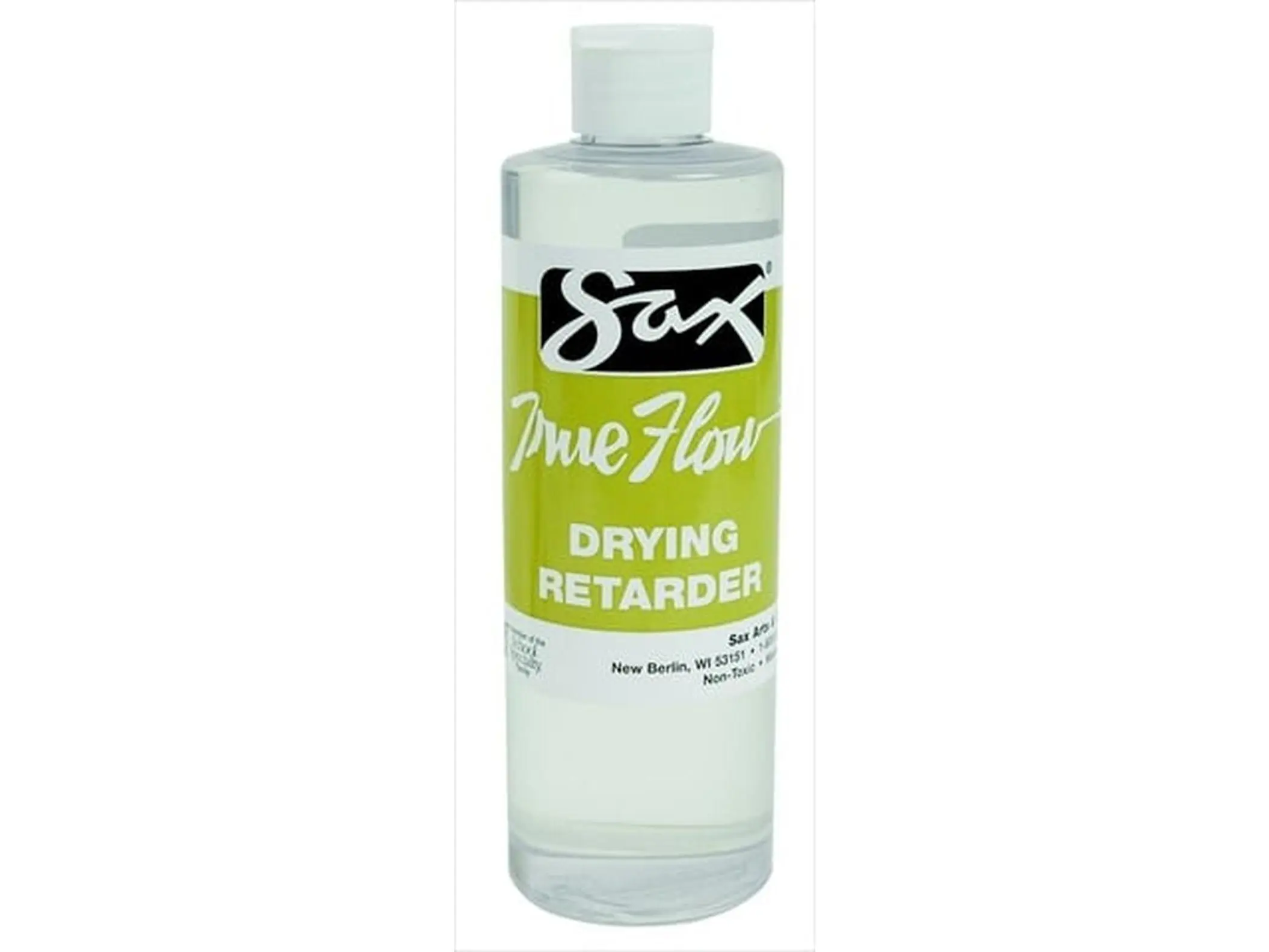 Sax 100243 True Flow Non-Toxic Acrylic Drying Retarder, 1 pt Plastic Bottle for Blending Colors