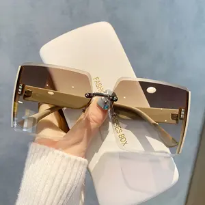 【Free shipping】Retro square glasses, popular large frame glasses, polarized glasses suitable for women