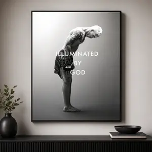 Illuminated By God Poster Unframed  Art - Charles Oliveira, Martial Arts Wall Art, MMA, UFC Gifts, Fighter Prints, Gifts for Him, Man Cave DecorCanvas Poster Wall Decor, Room Decorations, Funky Home Decor,bedroom canvas poster