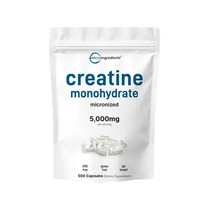 Micro Ingredients Creatine Monohydrate 5000mg Per Serving, 500 Capsules