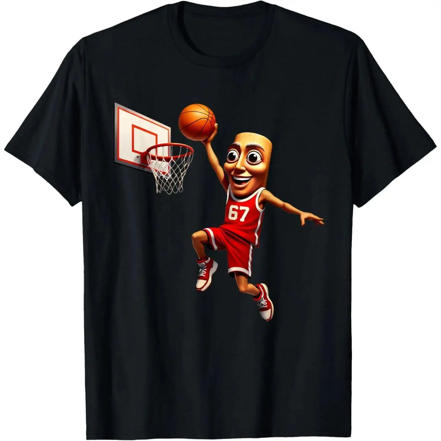 67 Jersey Tung Sahur basketball dunk internet meme graphic tee shirt casual stylish apparel for men women unisex cotton free fabric options available
