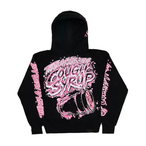 That's A Awful Lot Of Cough Syrup Black Pink Hoodie Sweatpants Set