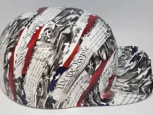 Baseball Cap Style Motorcycle Helmet WE THE PEOPLE SECOND AMENDMENT