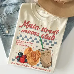 Retro Main Street Mom Club Shirt, WDW Mom Tee, Mickey Waffles Coffee Shirt, WDW Trip Family Vacation Tee
