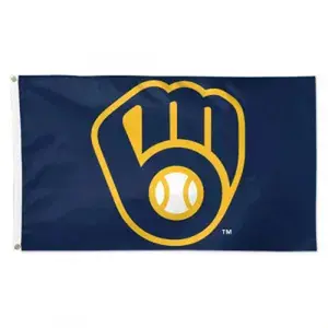 Milwaukee Brewers Team Flag - Durable Polyester Banner with Classic Glove Logo  Durable polyester material