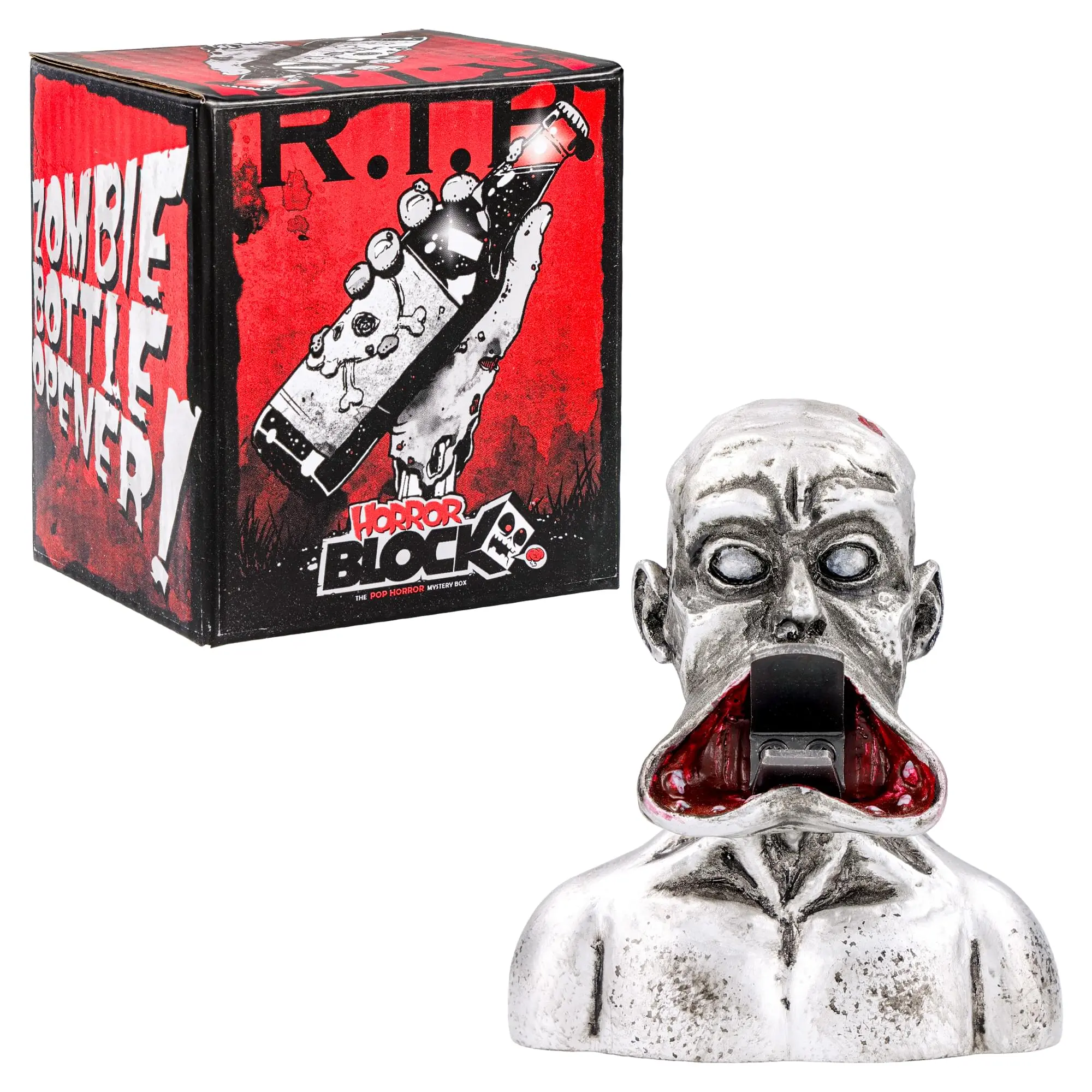 Zombie Head Metal Bottle Cap Opener - Halloween Horror Home Bar Accessory, Kitchenware for Adults’ Drink Opening Needs