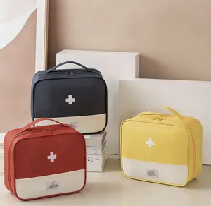 1 Extra-Large Medicine Organizer Bag—Made from durable Oxford fabric with multiple compartments, this portable bag is ideal for storing medications and emergency supplies at home, while traveling, camping, or at the office