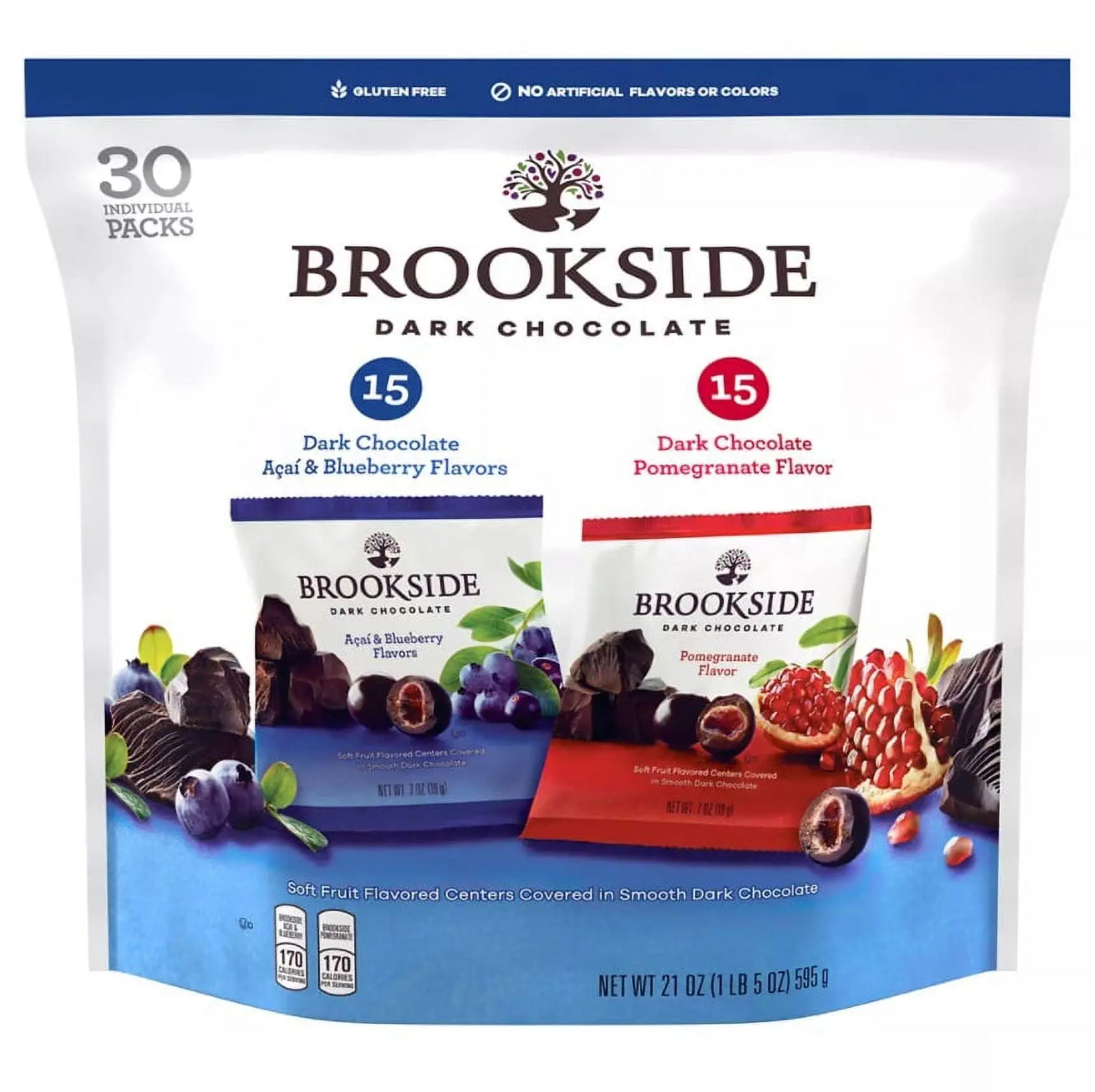 Brookside Dark Chocolate Variety Pack, 30 pk./0.7 oz.