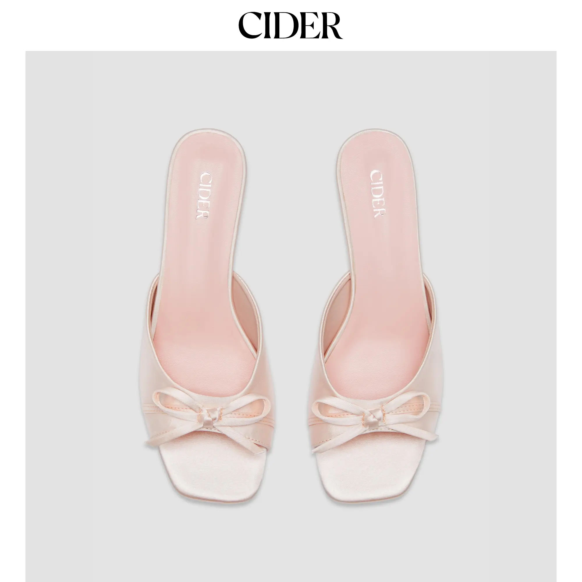 Cider BOWKNOT SATIN HEELS
