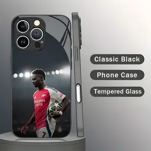 IPhone 17 Promax Saka Phone Case Tempered Glass Anti Drop, Anti Sweat Suitable for iPhone 16 15 14 13 12 11 Plus Air Xs Samsung A03-A56 S10-S25 Series Protective Shockproof Rugged Case Protection Football