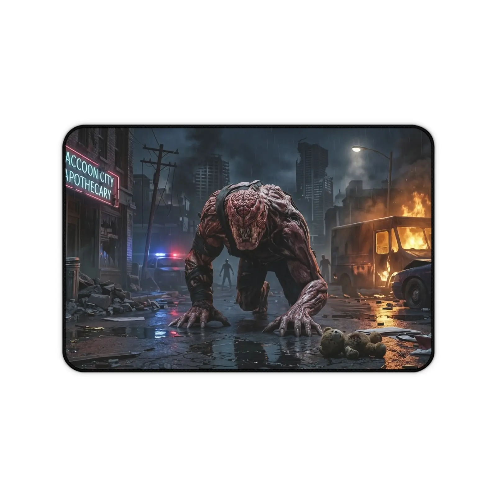 Resident Evil Mutant Mouse Pad, Raccoon City Horror Desk Mat, PC Set Up for Gamer