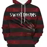Men's Horror Movie Element Pattern Hoodie, 3D Print, Quick-Dry, Moisture-Wicking Polyester, Casual Loose Fit, Perfect for Streetwear