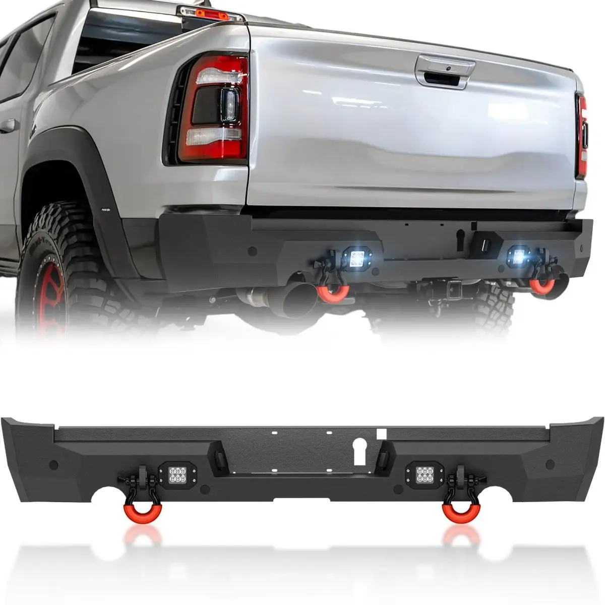 【Yzona】Aftermarket Rear Bumpers Compatible with 2021-2024 Dodge Ram 1500 TRX