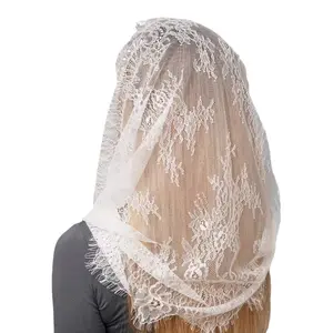 Comfortable Lace Scarf Elegant Retros Headscarf Social Gathering Neckerchief