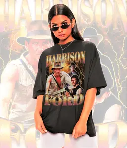 Retro Harrison Ford Shirt -Vintage Harrison Ford Shirt,Harrison Ford Sweatshirt,Harrison Ford Retro 90s Sweater,Harrison Ford T shirt Cotton Crewneck