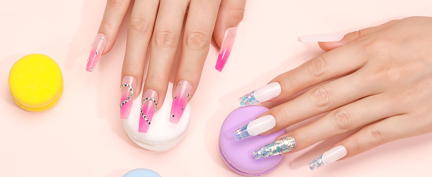 MOROVAN Mother's Day Poly Gel Nail Starter Kit: All-in-One Nail Art Kit for Beginners with UV Lamp, Perfect DIY Nail Extension Gift for Women