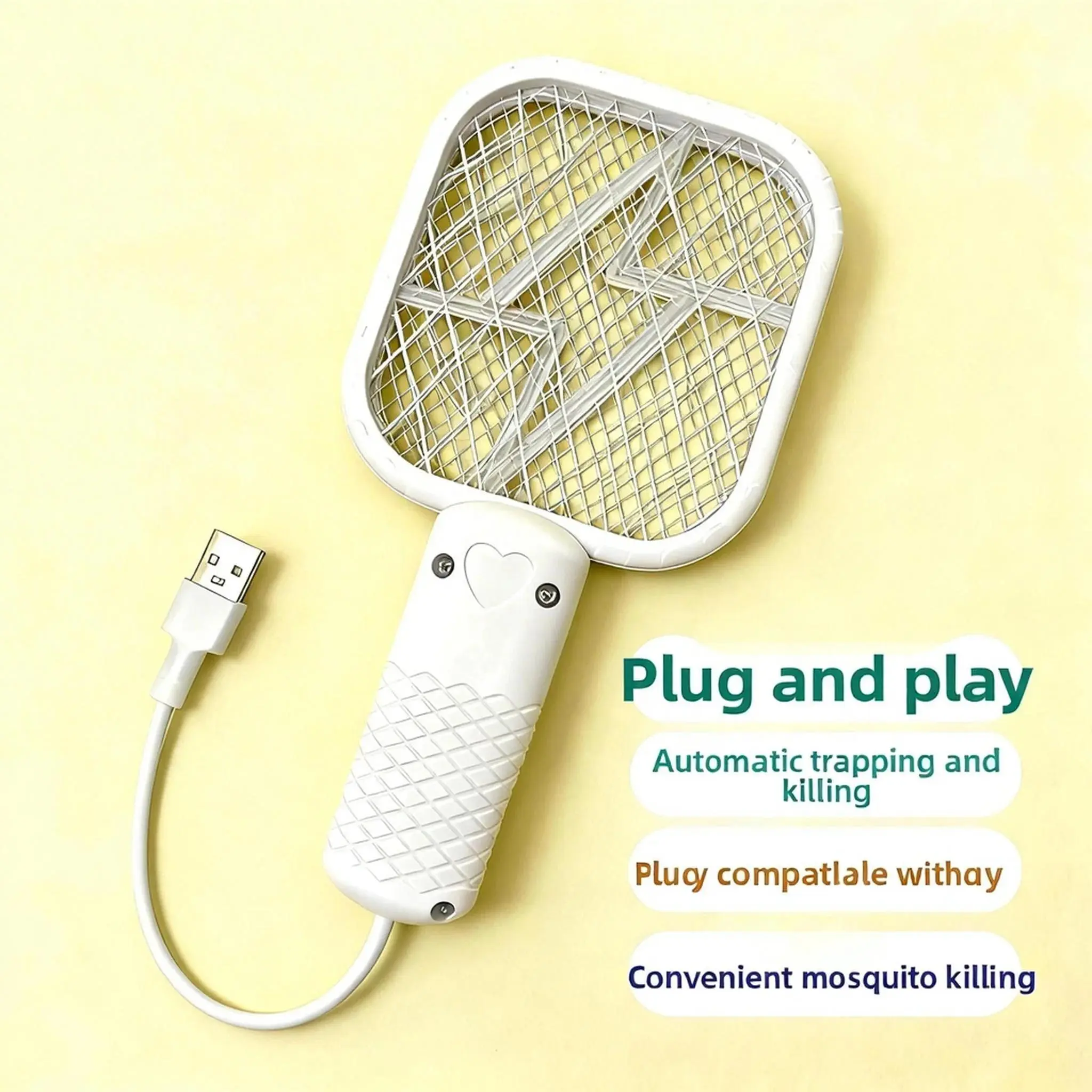 2026 Cordless Mini Portable Electronic Bug Swatter, USB Rechargeable UV Zapper with Attracting Light, Safe Protective Mesh for Bedrooms Outdoor Camping, Household Bug Zapping Tool & Electronic Mosquito Killers