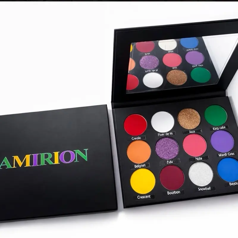 AMIRION Carnival Royale Palette - Vibrant Eyeshadow Palette with 12 Unique Colors for Bold Looks Makeup Cosmetic