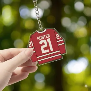 Heated Rivalry 21 Hunter Keychain, Team Hollanov Charm, LGBT Hockey Keychain