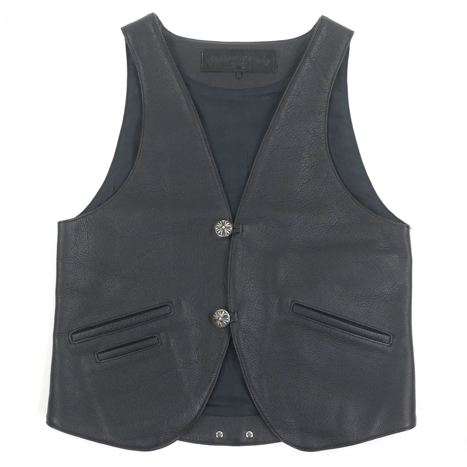 Pre-owned Chrome Hearts Calfskin Small Leather Goods Best Classic 2B Crossball Leather Jacket