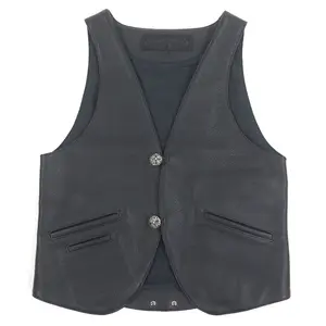 Pre-owned Chrome Hearts Calfskin Small Leather Goods Best Classic 2B Crossball Leather Jacket