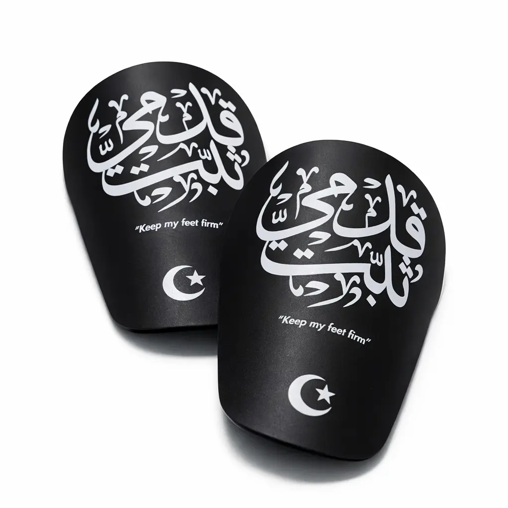 THABAT CO Islamic Football Shin Guards - Lightweight, Protective, Mobile Soccer Shin Pads for Football Players, Mobility