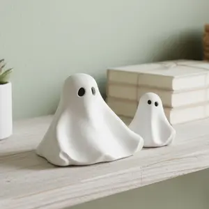 European Style Ceramic Ghost Home Decor Ornament, Halloween Festival Party Decoration, Perfect for Holiday Celebrations