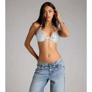 Bling Behavior Jewel Satin Bra Top