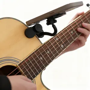 Ukulele Phone Stand, Guitar Phone Stand - Adjustable guitar stand, suitable for guitars/ukuleles with a thickness of 2.36-3.46inch, guitar sheet music stand, ideal for electronic sheet music.