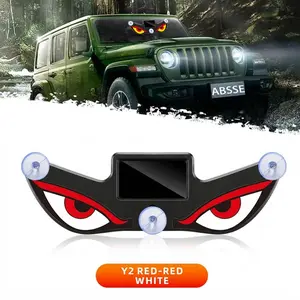 LED Devil Eye Car light Solar Powered Car Neon Light Waterproof Wireless Cool DEMON EYE Led Ambient Light Suction Cup TYPE-C Rechargeable Atmosphere Breathing Lamp Environmentally friendly car decorative lights