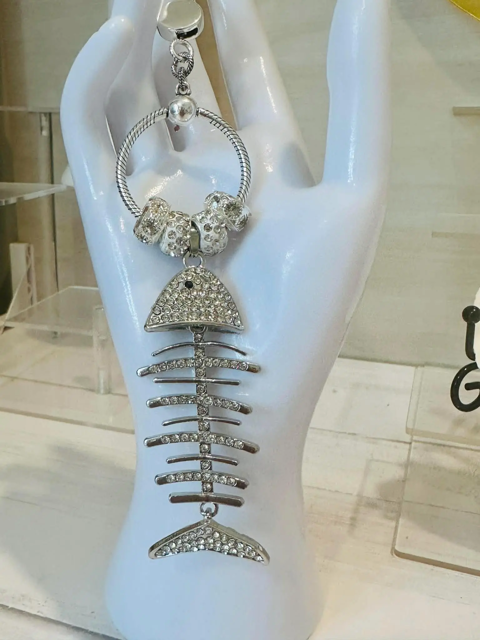 Fishbone Keychain/Bag Clip